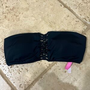 Victoria’s Secret Black Bandeau Bikini Top size medium